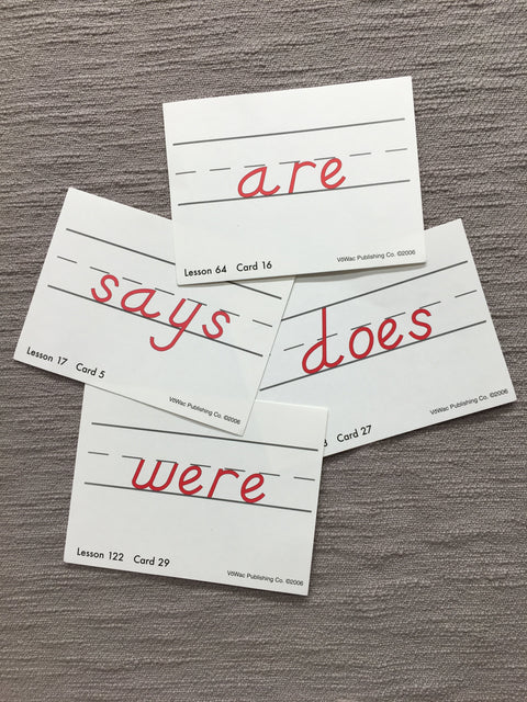 Sight Word Cards (RW-Z) or (RW-D)